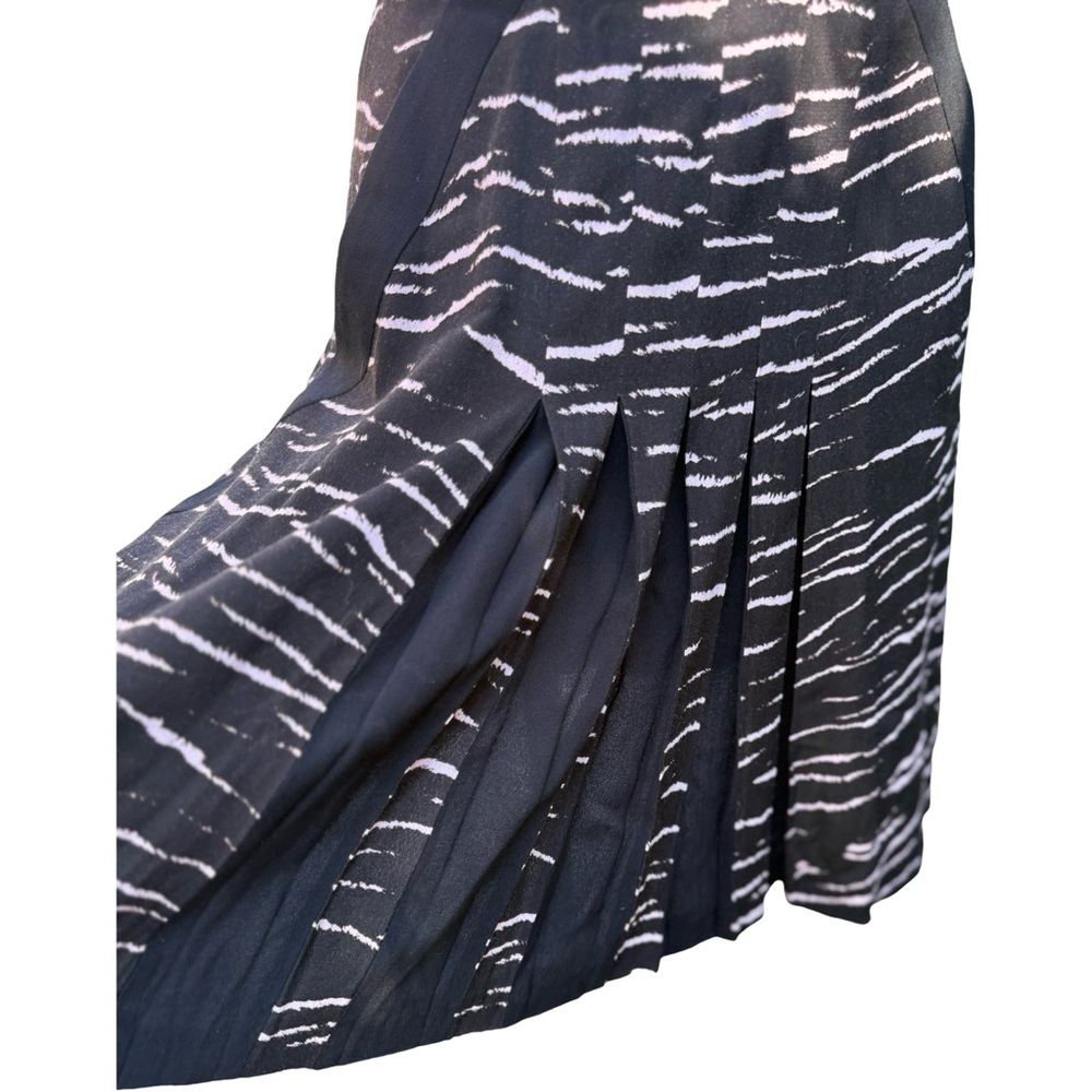 Rebecca Taylor NWOT Colorblock Panel Skater Dress Brushstroke Print Size 2 - Picture 4 of 9